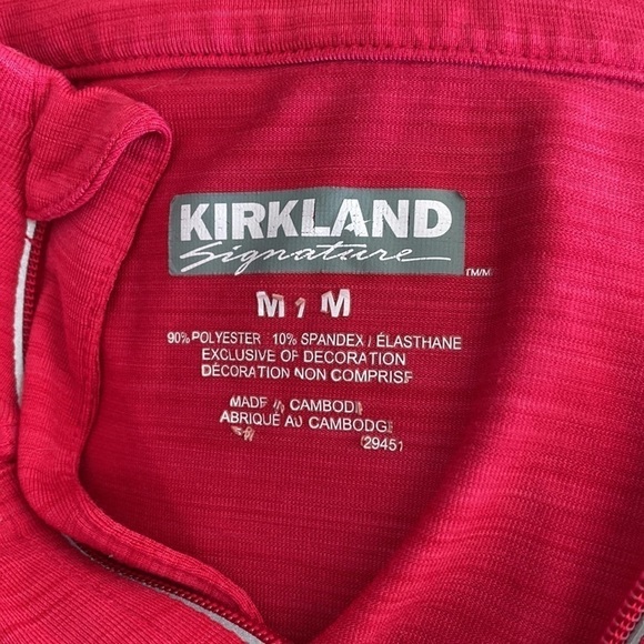 Kirkland - Mock Neck 1/4 Zip Track Jacket in Classic Red - Picture 6 of 8